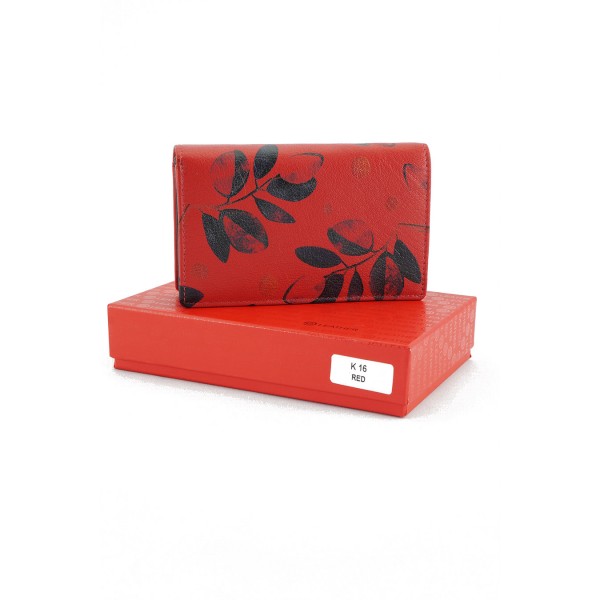 GINIS LEATHER ΓΥΝΑΙΚΕΙΟ ΔΕΡΜΑΤΙΝΟ ΠΟΡΤΟΦΟΛΙ ΚΟΚΚΙΝΟ K16