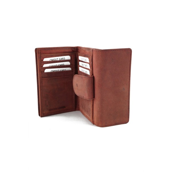 GINIS LEATHER ΓΥΝΑΙΚΕΙΟ ΔΕΡΜΑΤΙΝΟ ΠΟΡΤΟΦΟΛΙ ΚΟΚΚΙΝΟ L70