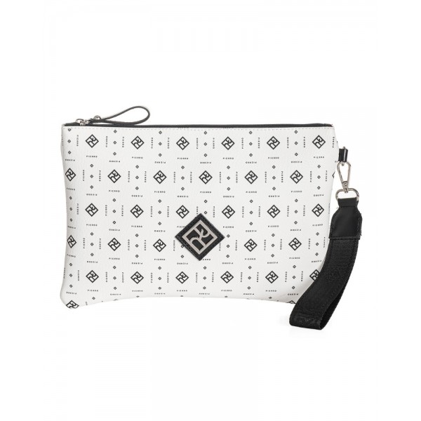 PIERRO ACCESSORIES SYBIL MONOGRAM ΓΥΝΑΙΚΕΙΑ ΤΣΑΝΤΑ ΧΕΙΡΟΣ ΛΕΥΚΗ 90670PM07