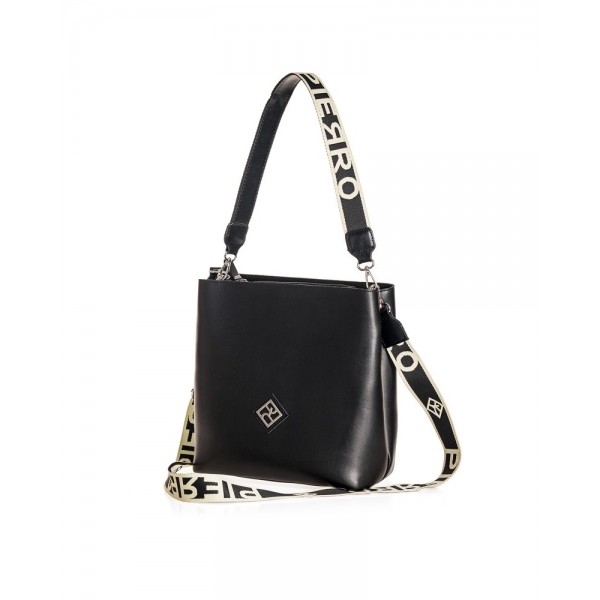 PIERRO ACCESSORIES IRIDA STRAP ΓΥΝΑΙΚΕΙΑ ΤΣΑΝΤΑ ΩΜΟΥ ΜΑΥΡΗ 90788LR01