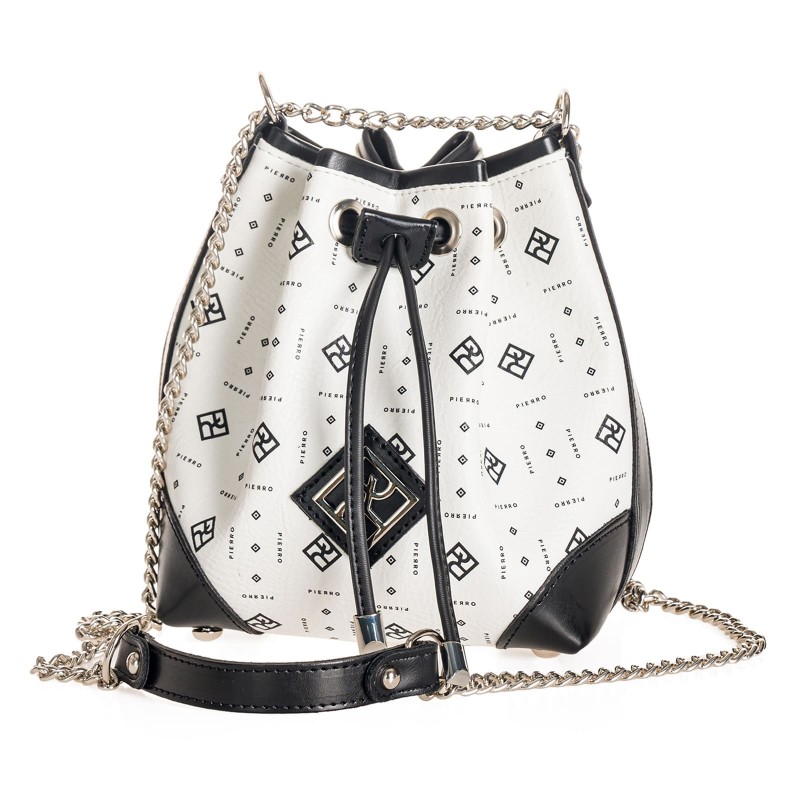 PIERRO ACCESSORIES NAFSIKA MONOGRAM ΓΥΝΑΙΚΕΙΑ ΤΣΑΝΤΑ ΩΜΟΥ ΠΟΥΓΚΙ ΛΕΥΚΗ 90844PM07