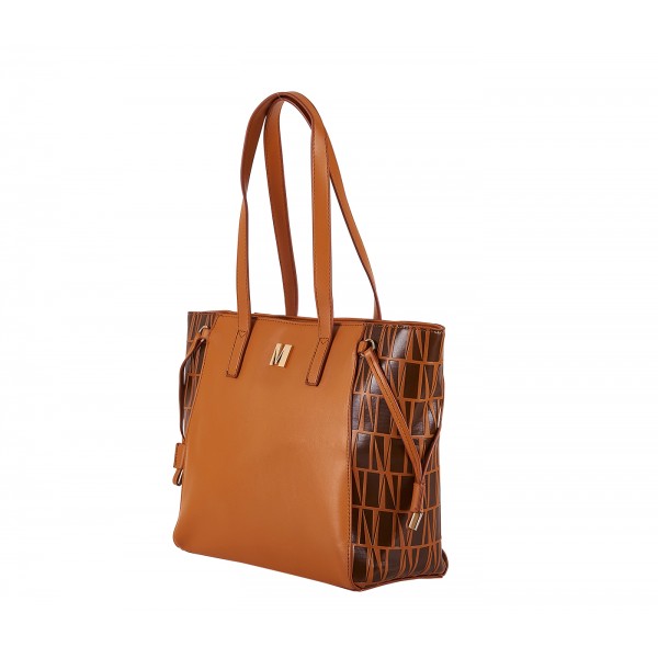 MODISSIMO ΓΥΝΑΙΚΕΙΑ ΤΣΑΝΤΑ ΩΜΟΥ ΔΙΧΡΩΜΗ ΜΕ "LOGO" ΤΑΜΠΑ