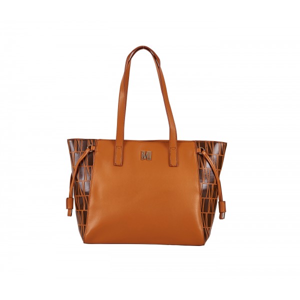 MODISSIMO ΓΥΝΑΙΚΕΙΑ ΤΣΑΝΤΑ ΩΜΟΥ ΔΙΧΡΩΜΗ ΜΕ "LOGO" ΤΑΜΠΑ