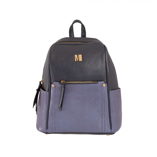 MODISSIMO ΓΥΝΑΙΚΕΙΑ ΤΣΑΝΤΑ ΠΛΑΤΗΣ ΔΙΧΡΩΜΗ ΜΕ ΛΕΠΤΟΜΕΡΕΙΑ ΦΙΔΙ ΜΩΒ 45-23421