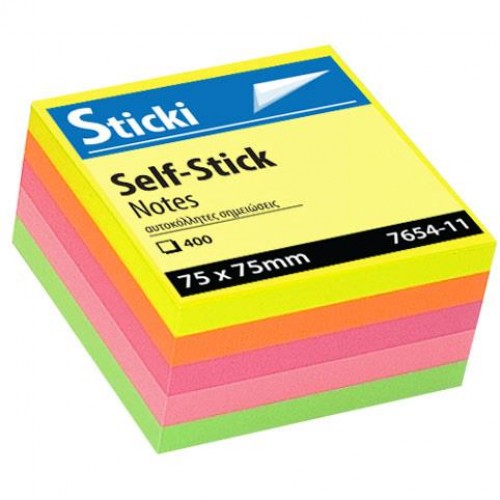 SELF-STICK ΑΥΤΟΚΟΛΛΗΤΕΣ ΣΗΜΕΙΩΣΕΙΣ 400 ΦΥΛΛΑ 75Χ75 MM