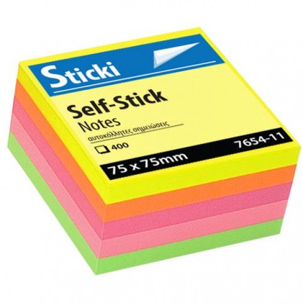 SELF-STICK ΑΥΤΟΚΟΛΛΗΤΕΣ ΣΗΜΕΙΩΣΕΙΣ 400 ΦΥΛΛΑ 75Χ75 MM
