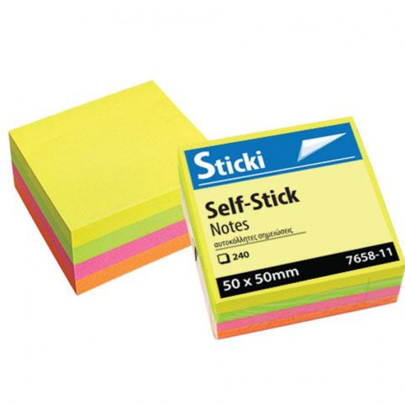 SELF-STICK ΑΥΤΟΚΟΛΛΗΤΕΣ ΣΗΜΕΙΩΣΕΙΣ 240 ΦΥΛΛΑ 50Χ50 MM