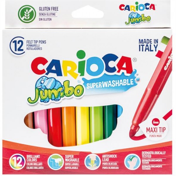 CARIOCA JUMBO SUPERWASHABLE ΜΑΡΚΑΔΟΡΟΙ ΧΟΝΤΡΟΙ 12TMX