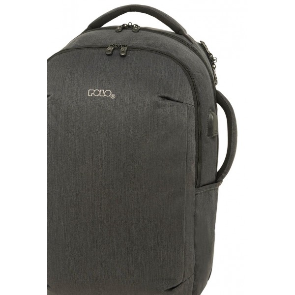  POLO STRIC ΣΑΚΙΔΙΟ ΠΛΑΤΗΣ ΜΑΥΡΟ LAPTOP 17'' 902021-2100